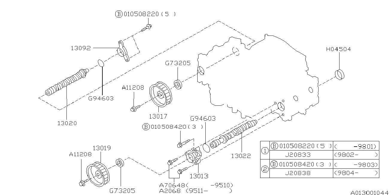 013_01 — CAMSHAFT & TIMING BELT