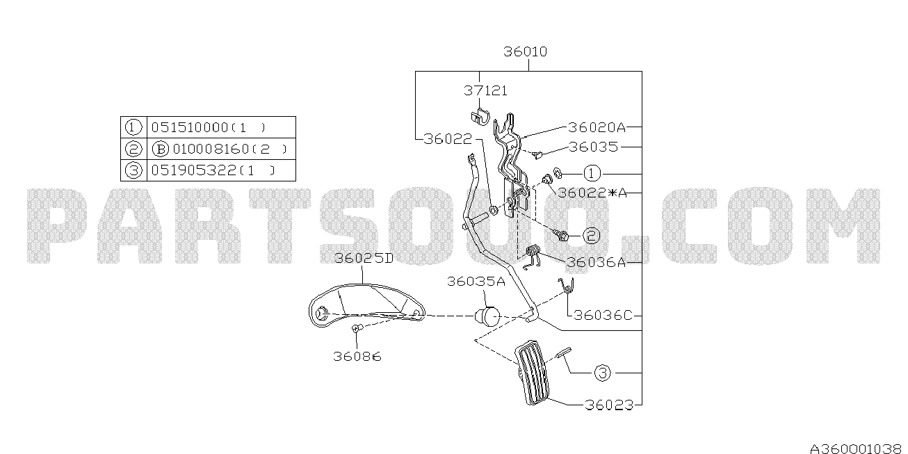 360_02 — PEDAL SYSTEM (MT)