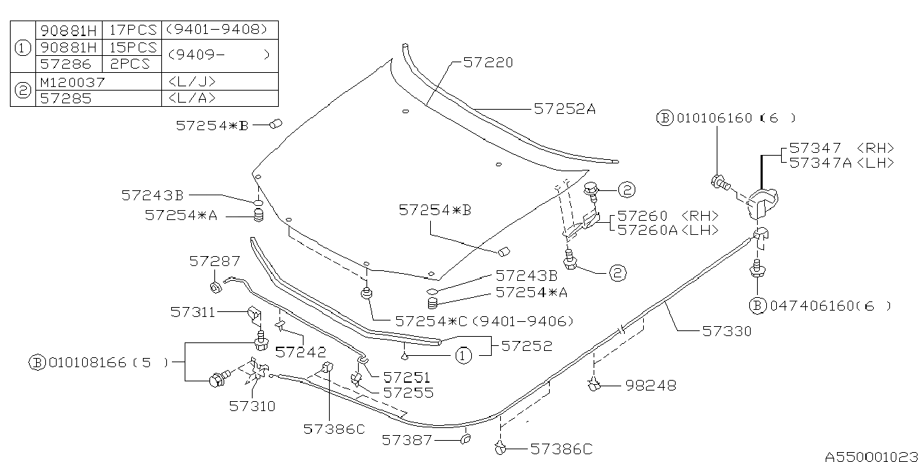 550_01 — FRONT HOOD & FRONT HOOD LOCK