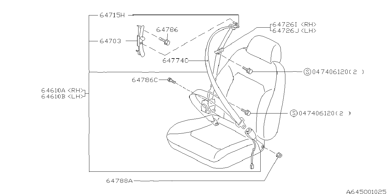645_01 — FRONT SEAT BELT