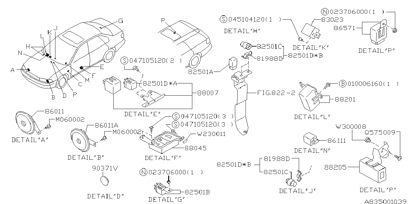 835_01 — ELECTRICAL PARTS (BODY)