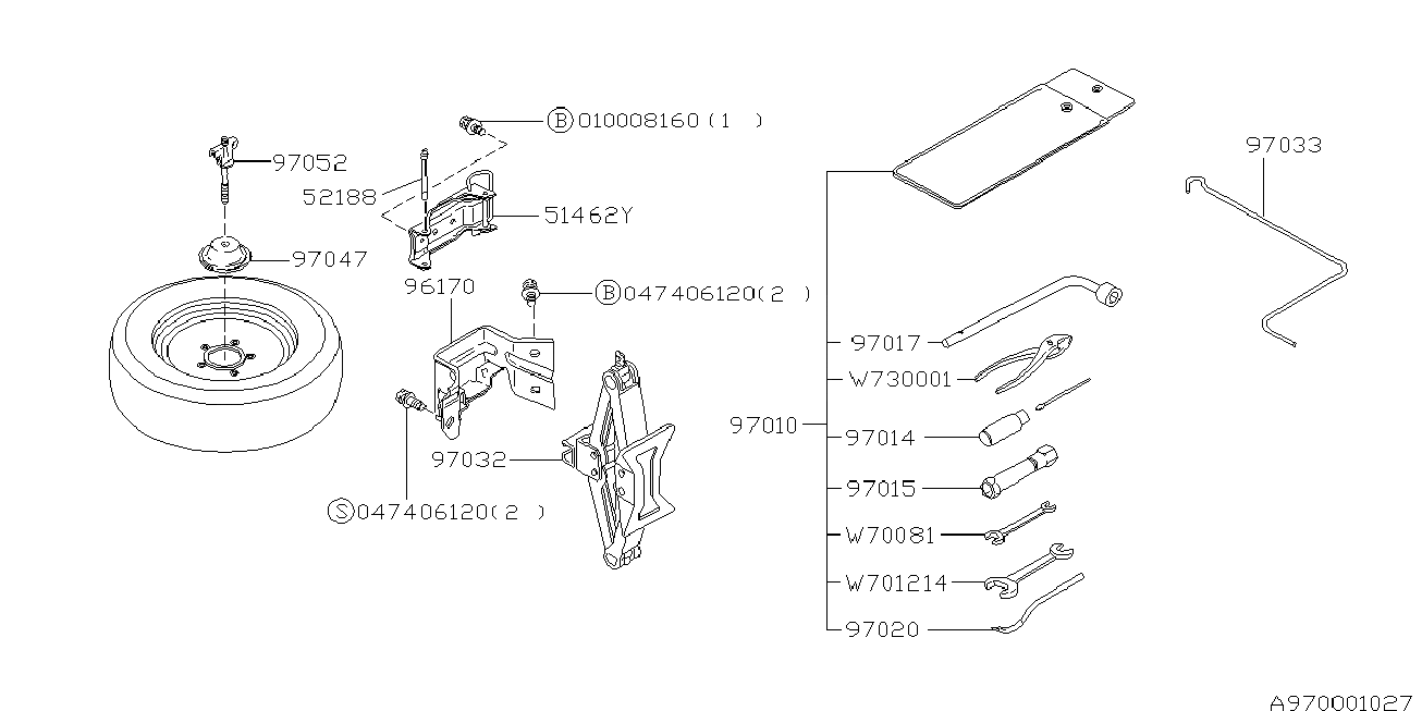 970_01 — TOOL KIT & JACK